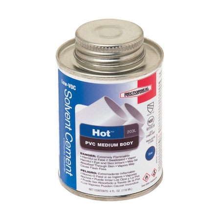 Sticky Situation 4 oz Hot Blue Solvent Cement for PVC ST3334648